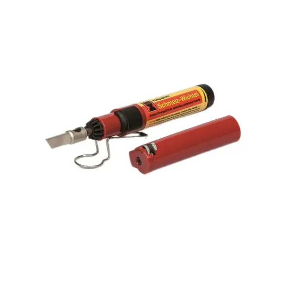 Gas heating iron for melting wax sticks